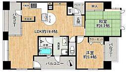 ワコーレ新神戸カデンツァ 2LDKの間取図画像