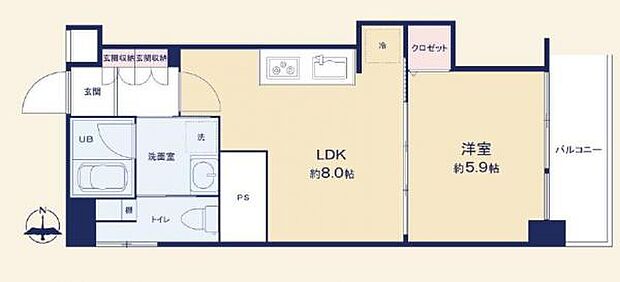 三ノ輪フラワーマンション(1LDK) 3階の間取り