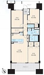 リバーフェイス 3LDKの間取り