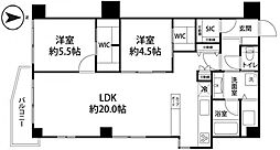 ライオンズマンション文京第二 2LDKの間取り