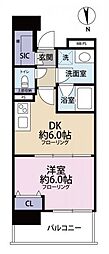 ライオンズグローベル浅草雷門 1DKの間取図画像