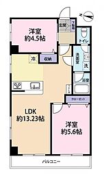 浅草ロイヤルマンション 2LDKの間取図画像
