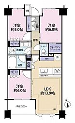 グランツオーベル中野 3LDKの間取図画像