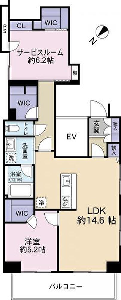 1SLDK 間取り