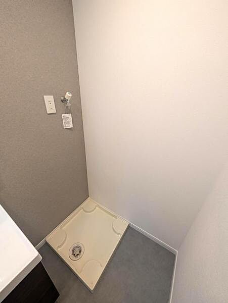 防水パン付き室内洗濯機置き場