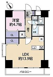ノバ浅草 1LDKの間取図画像