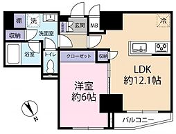 東池袋ハイツ壱番館 1LDKの間取図画像
