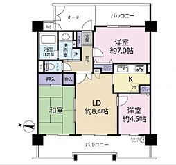 ダイアパレス八王子アヴァンティ 3LDKの間取図画像