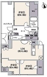 サンビュー南町 3SLDKの間取図画像