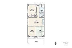 ルネ武庫川 3LDKの間取図画像