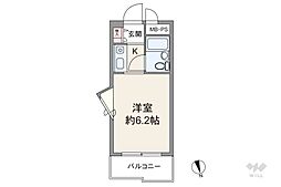 ジョイフル武庫之荘1 1Kの間取図画像