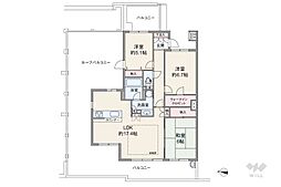 コージースクエア武庫之荘 3LDKの間取図画像