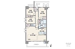 南向き角部屋!開放感あふれる約20帖のLDK