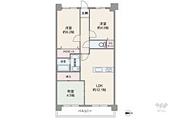 エーベル尼崎尾浜 3LDKの間取図画像