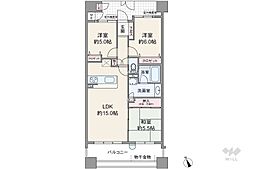 キングマンション尼崎シエナシティ 3LDKの間取図画像