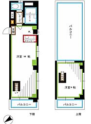 東京メトロ丸ノ内線 南阿佐ケ谷駅 徒歩1分の賃貸マンション 3階1LDKの間取り