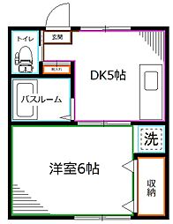 東京メトロ丸ノ内線 南阿佐ケ谷駅 徒歩17分の賃貸アパート 1階1Kの間取り