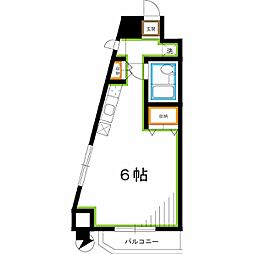 JR総武線 西荻窪駅 徒歩4分の賃貸マンション 3階ワンルームの間取り