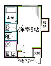 京王井の頭線 高井戸駅 徒歩9分の賃貸アパート 1階1Kの間取り