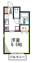 西武新宿線 上石神井駅 徒歩20分の賃貸アパート 2階1Kの間取り
