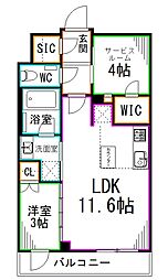 JR総武線 西荻窪駅 徒歩13分の賃貸マンション 1階1SLDKの間取り