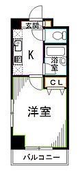 京王井の頭線 高井戸駅 徒歩4分の賃貸マンション 1階1Kの間取り
