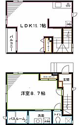 西武新宿線 下井草駅 徒歩18分の賃貸一戸建て 1LDKの間取り