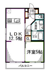 京王井の頭線 高井戸駅 徒歩3分の賃貸マンション 3階1LDKの間取り