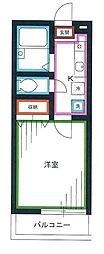 JR総武線 荻窪駅 徒歩10分の賃貸アパート 1階1Kの間取り
