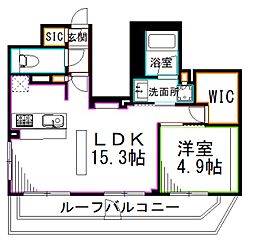 JR中央本線 西荻窪駅 徒歩9分の賃貸マンション 5階1LDKの間取り