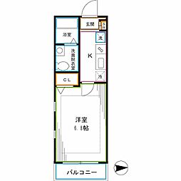 JR総武線 西荻窪駅 徒歩3分の賃貸マンション 1階1Kの間取り
