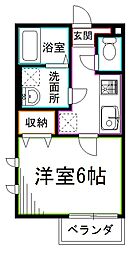 JR総武線 荻窪駅 徒歩8分の賃貸アパート 1階1Kの間取り