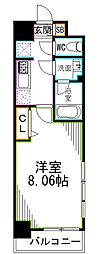 京王井の頭線 高井戸駅 徒歩5分の賃貸マンション 6階1Kの間取り