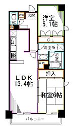 京王井の頭線 浜田山駅 徒歩4分の賃貸アパート 1階2LDKの間取り