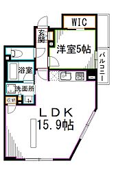 JR中央本線 西荻窪駅 徒歩9分の賃貸マンション 2階1LDKの間取り