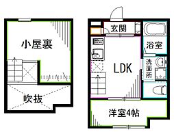 西武新宿線 井荻駅 徒歩9分の賃貸アパート 2階1LDKの間取り