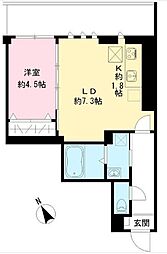 JR総武線 西荻窪駅 徒歩5分の賃貸マンション 2階1LDKの間取り