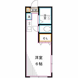 JR中央本線 荻窪駅 徒歩8分の賃貸マンション 3階ワンルームの間取り