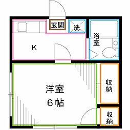 JR中央本線 荻窪駅 徒歩5分の賃貸アパート 1階1Kの間取り