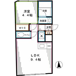 パンカフォッサ 1LDKの間取図画像