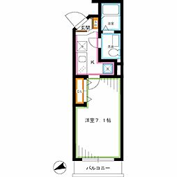プライムアーバン西荻窪 1Kの間取図画像