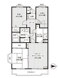 下井草ベルガーデン 3LDKの間取図画像