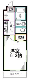 モン・シャトー上荻 1Kの間取図画像