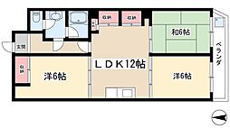トミタビル四軒家 2階3LDKの間取り