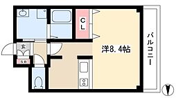 アネックスM＆K 4階1Kの間取り