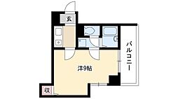 パックス今池 8階1Kの間取り