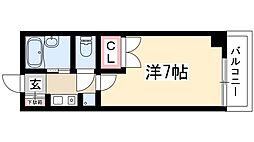 Ｋコート観月 5階1Kの間取り