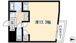 THUマンション 3階ワンルームの間取り