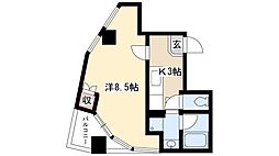 パックス荒畑II 4階1Kの間取り