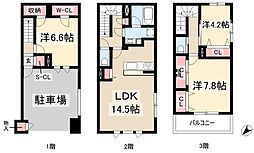 CASA覚王山 1階3LDKの間取り